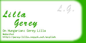 lilla gerey business card